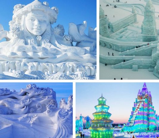 Festivalul Snow & Ice: sculpturi și artă în gheață în Harbin, China