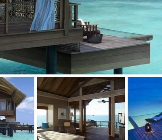 Vile uluitoare deasupra apei în Maldive